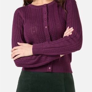 Princess Highway Plum Cardigan